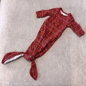 Mebie BabyOrganic Cotton Knot Gown 0-3 Months Infant Babycore Minimalist Neutral